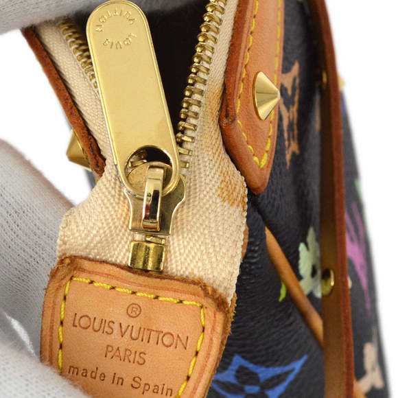 LOUIS VUITTON 2004 Black Multicolor Pochette Accessoires M92648 112627 - Picture 7 of 7